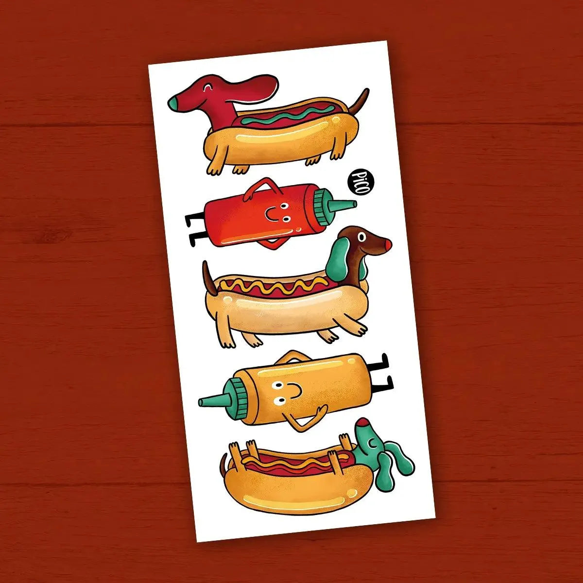 TATOUAGE TEMPORAIRE | KETCHUP LE CHIEN SAUCISSE