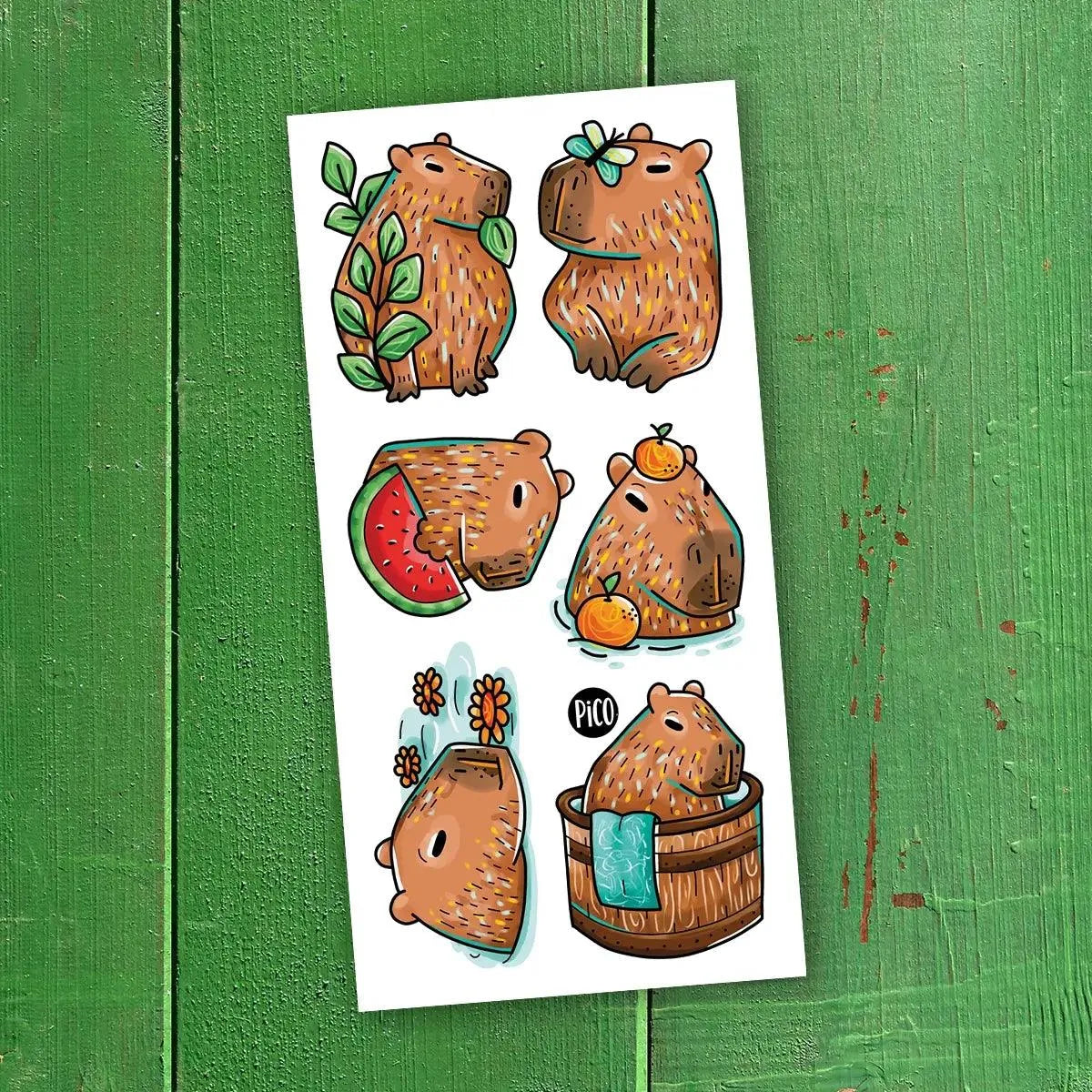TATOUAGE TEMPORAIRE | LES PAISIBLES CAPYBARAS