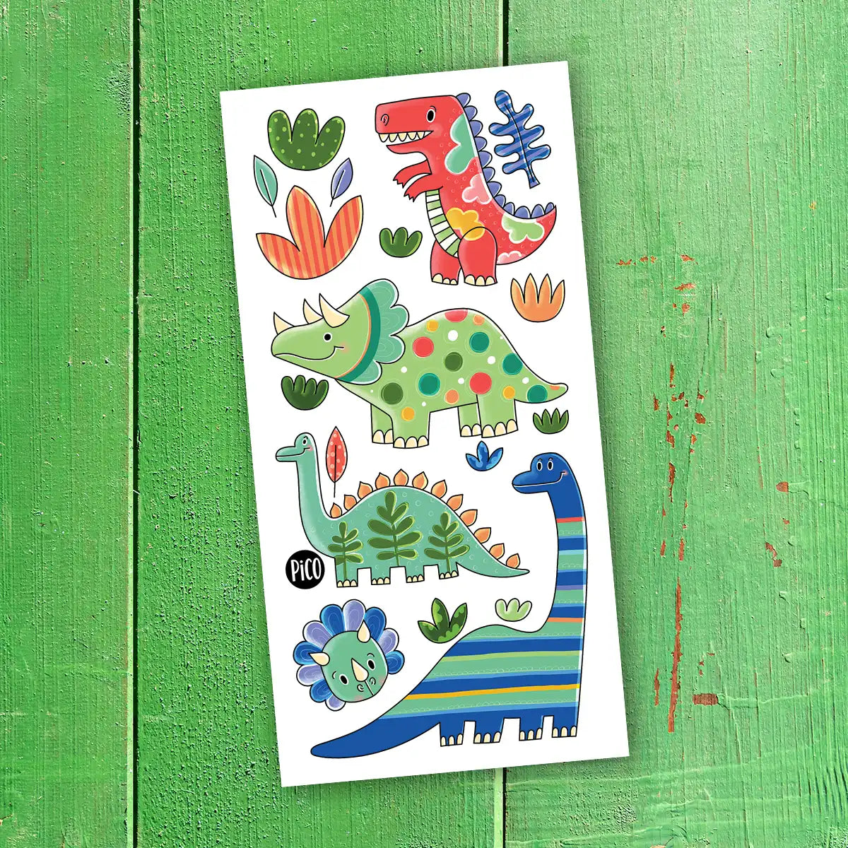 TATOUAGE TEMPORAIRE | LES DINOS COLORÉS