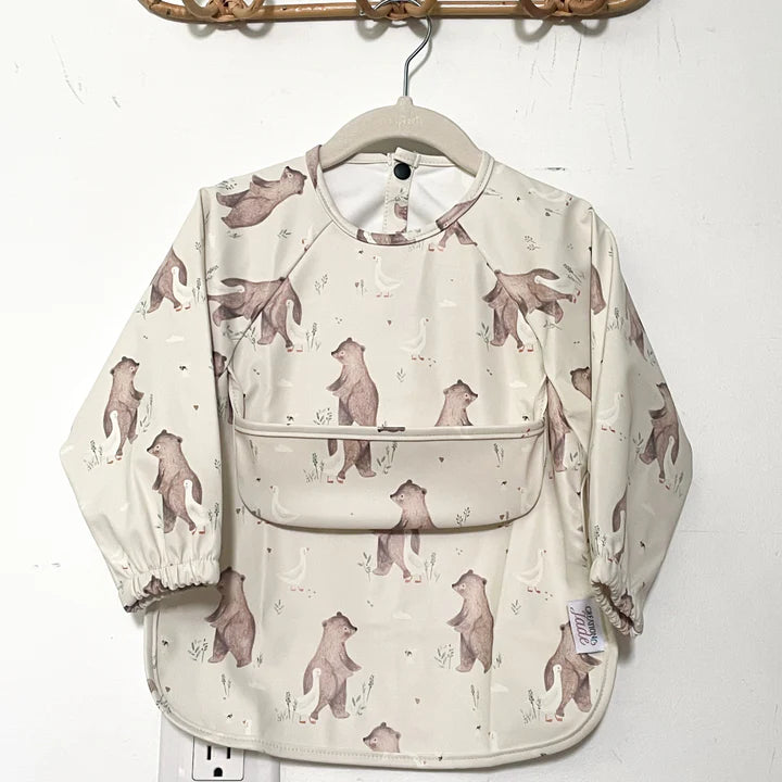 Bavettes manches longues à poche haute - Ours et oies