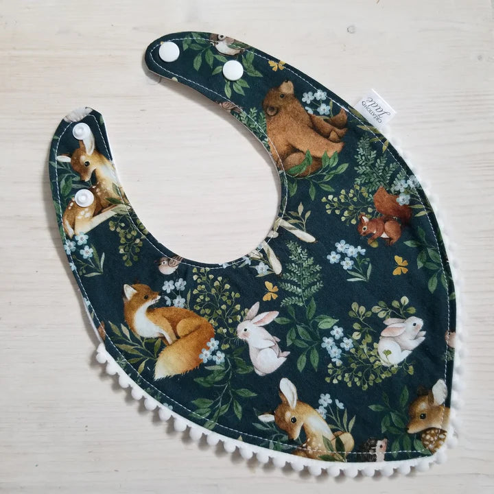 Bavoir - Col en U - Forêt enchantée