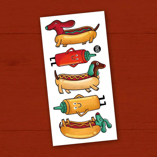 TATOUAGE TEMPORAIRE | KETCHUP LE CHIEN SAUCISSE