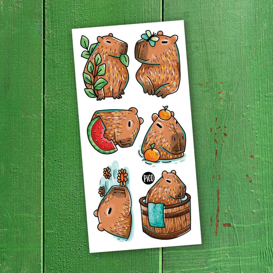 TATOUAGE TEMPORAIRE | LES PAISIBLES CAPYBARAS