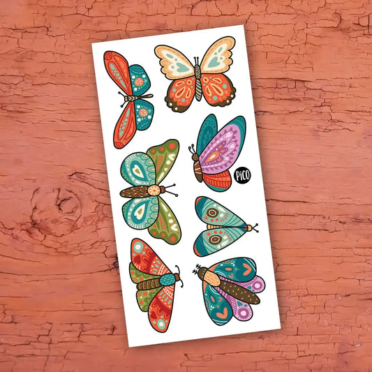 TATOUAGE TEMPORAIRE | LES PAPILLONS COLORÉS