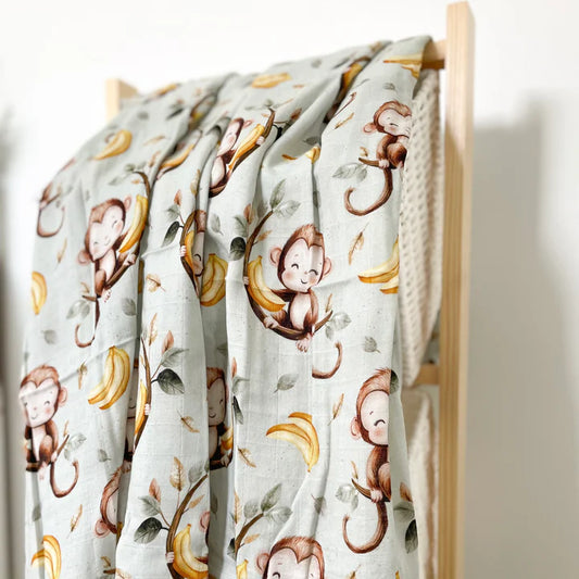 Mousseline - bambou & coton - Singe