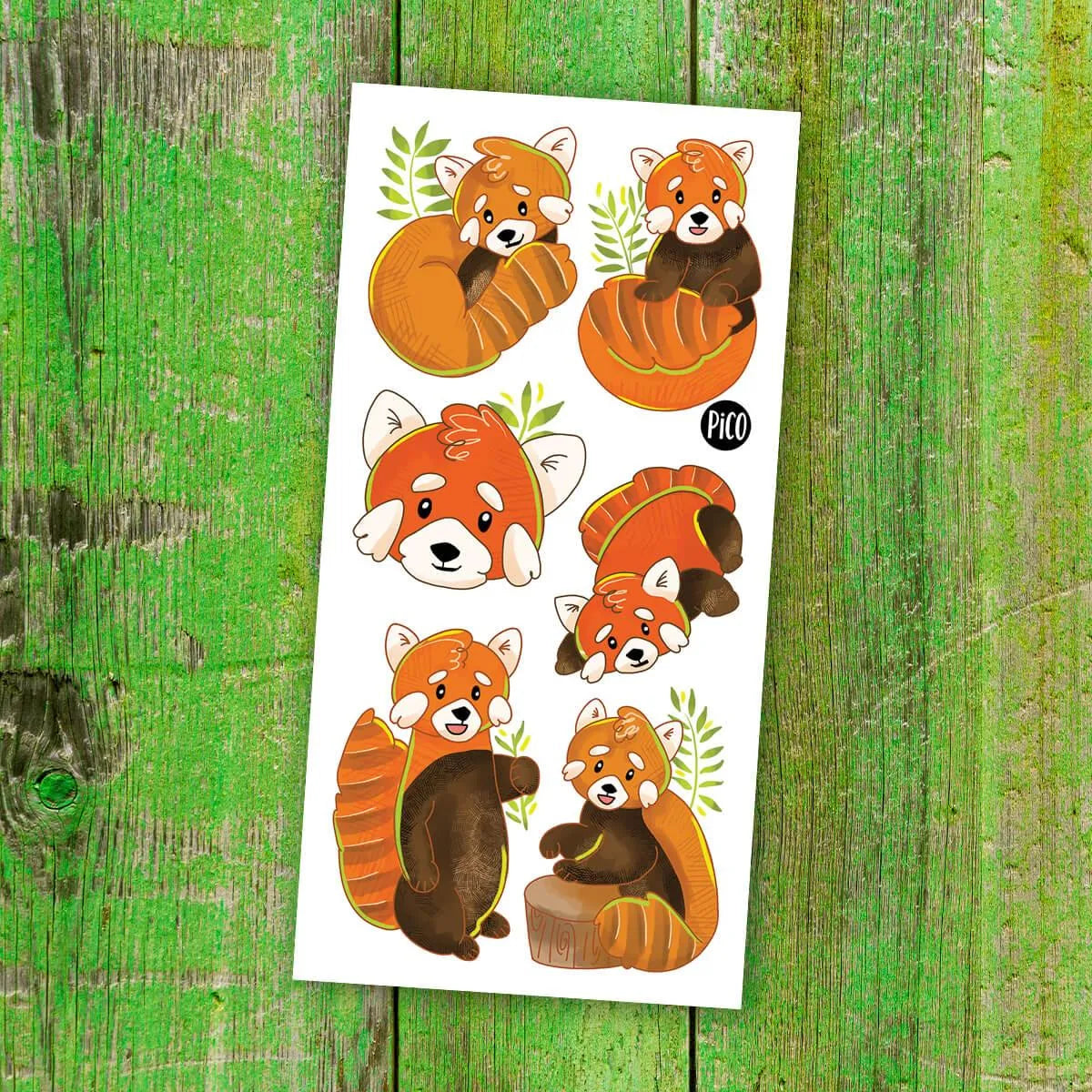 TATOUAGE TEMPORAIRE | LES DOUX PANDAS ROUX