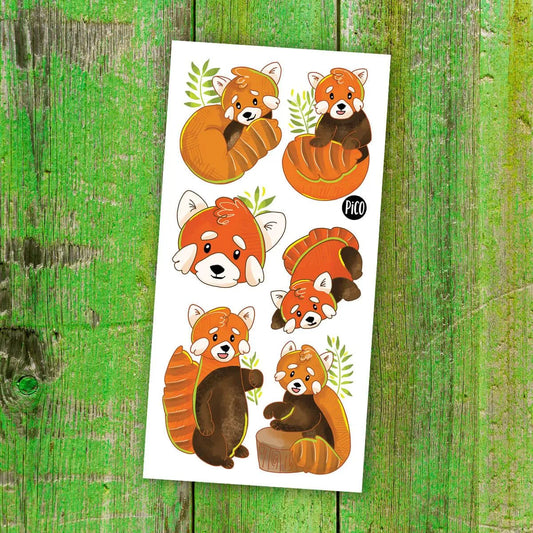 TATOUAGE TEMPORAIRE | LES DOUX PANDAS ROUX