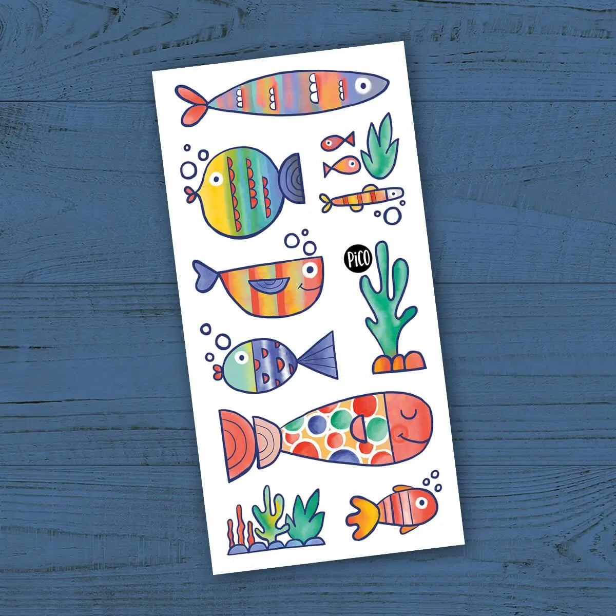TATOUAGE TEMPORAIRE | LES POISSONS MULTICOLORES