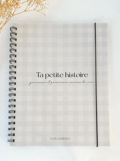Ta petite histoire | Livre de bébé et grossesse 0 à 5 ans | Damier d'été